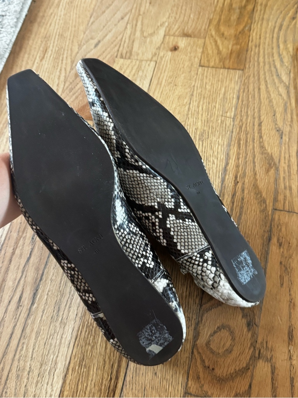 St. Agni Python Slip-On Flats Loafer - Picture 3 of 5